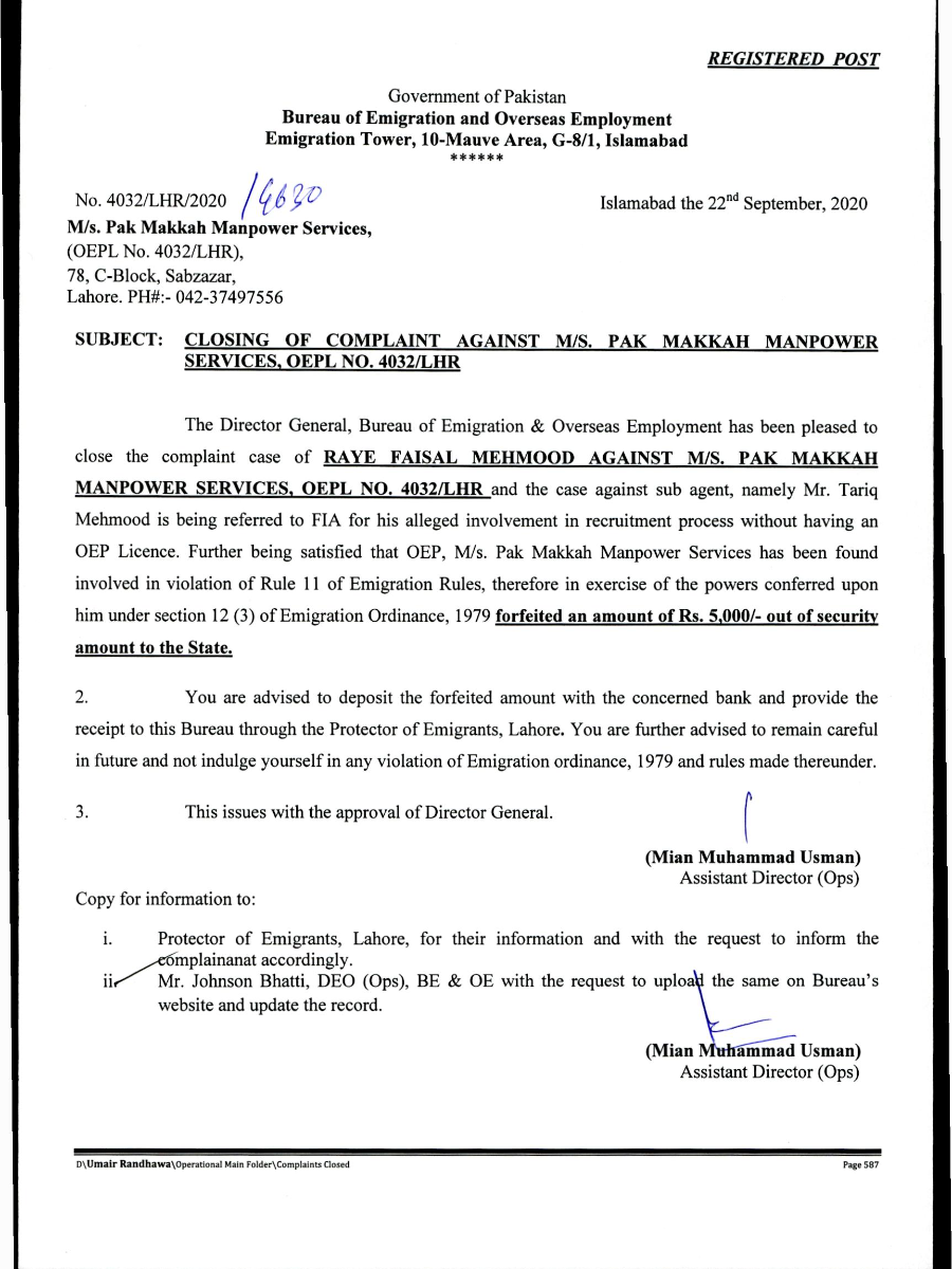 Imposition of penalty amount Rs. 5,000 against M/s Sangar Swat ...